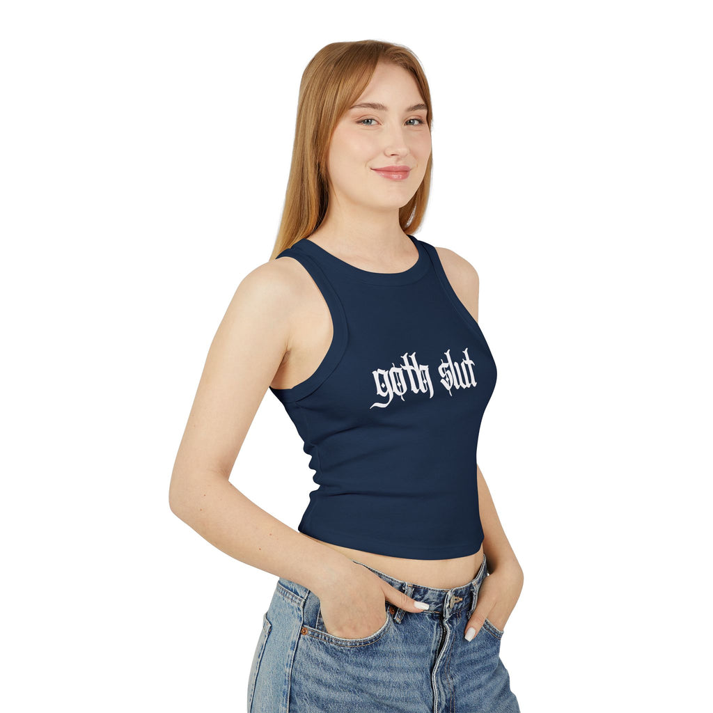Goth Slut Rib Racer Tank Top