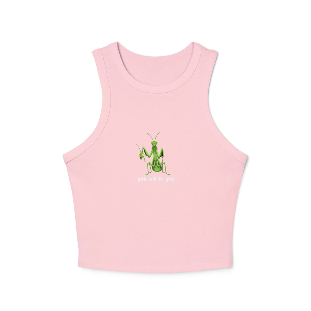 Praying Mantis Micro Rib Racer Tank Top