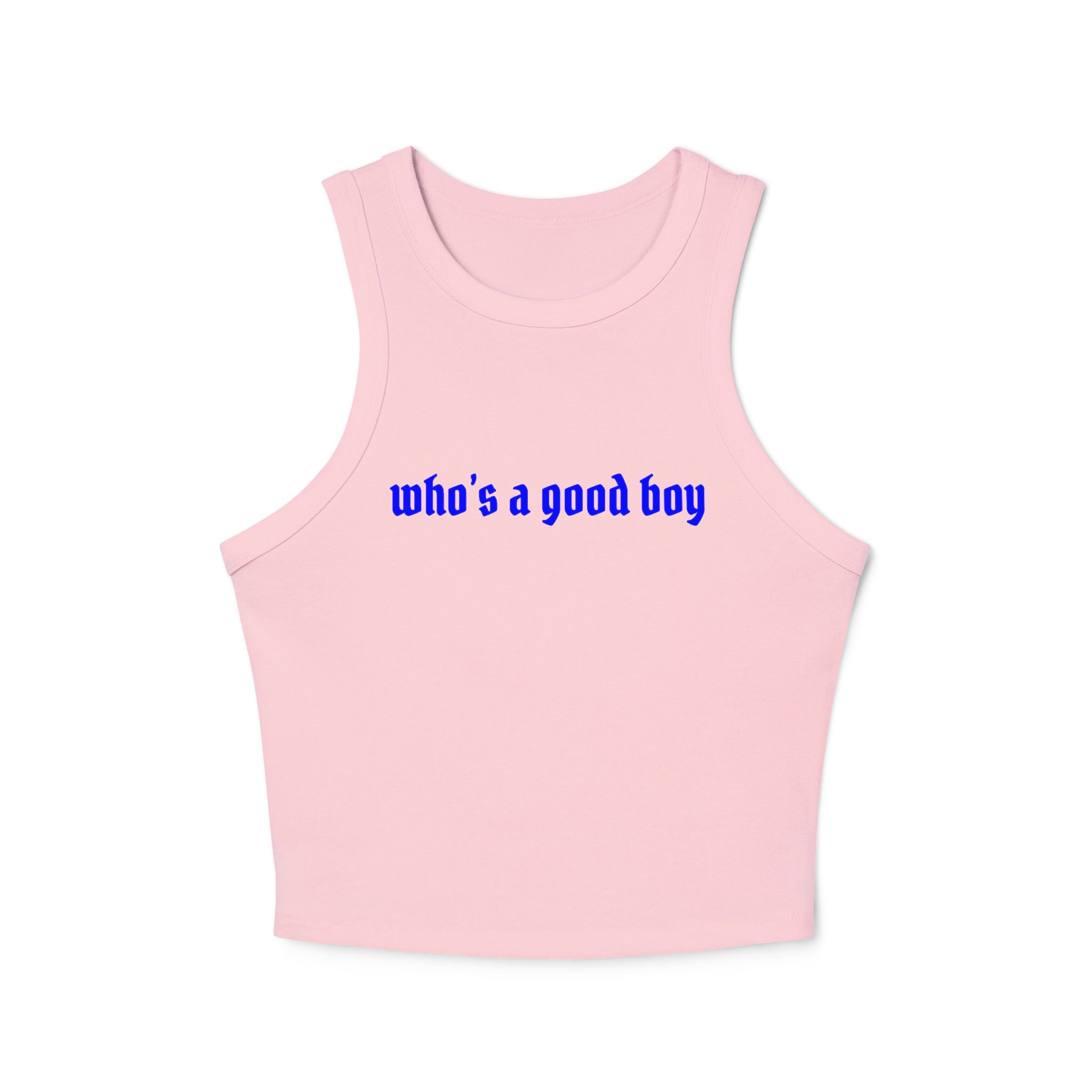 Who's A Good Boy Rib Racer Tank Top