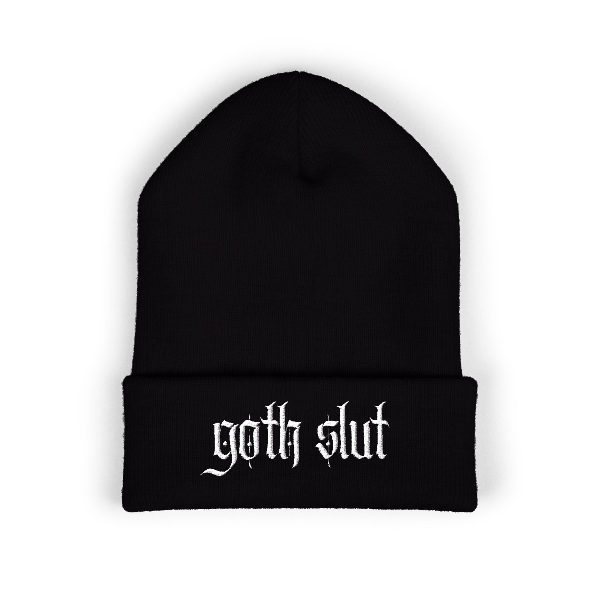 Goth Slut Cuffed Beanie (Embroidery)