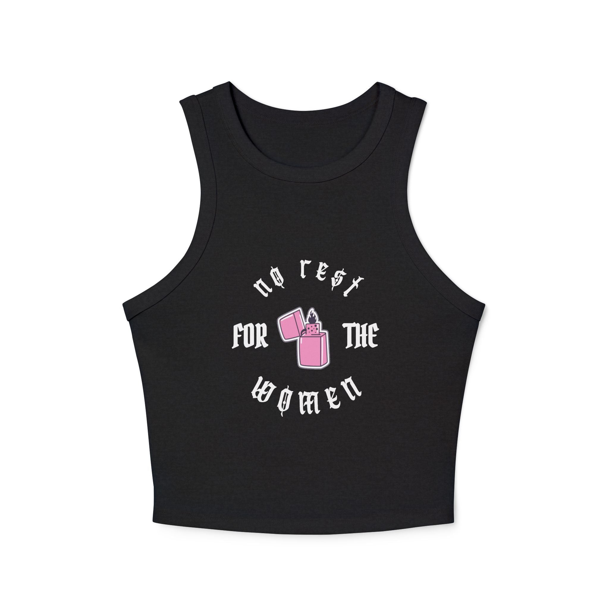 No Rest For Women Rib Racer Tank Top