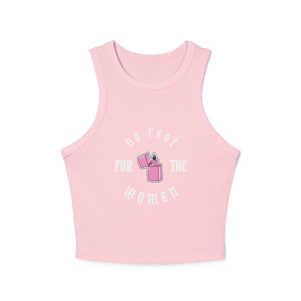No Rest For Women Rib Racer Tank Top