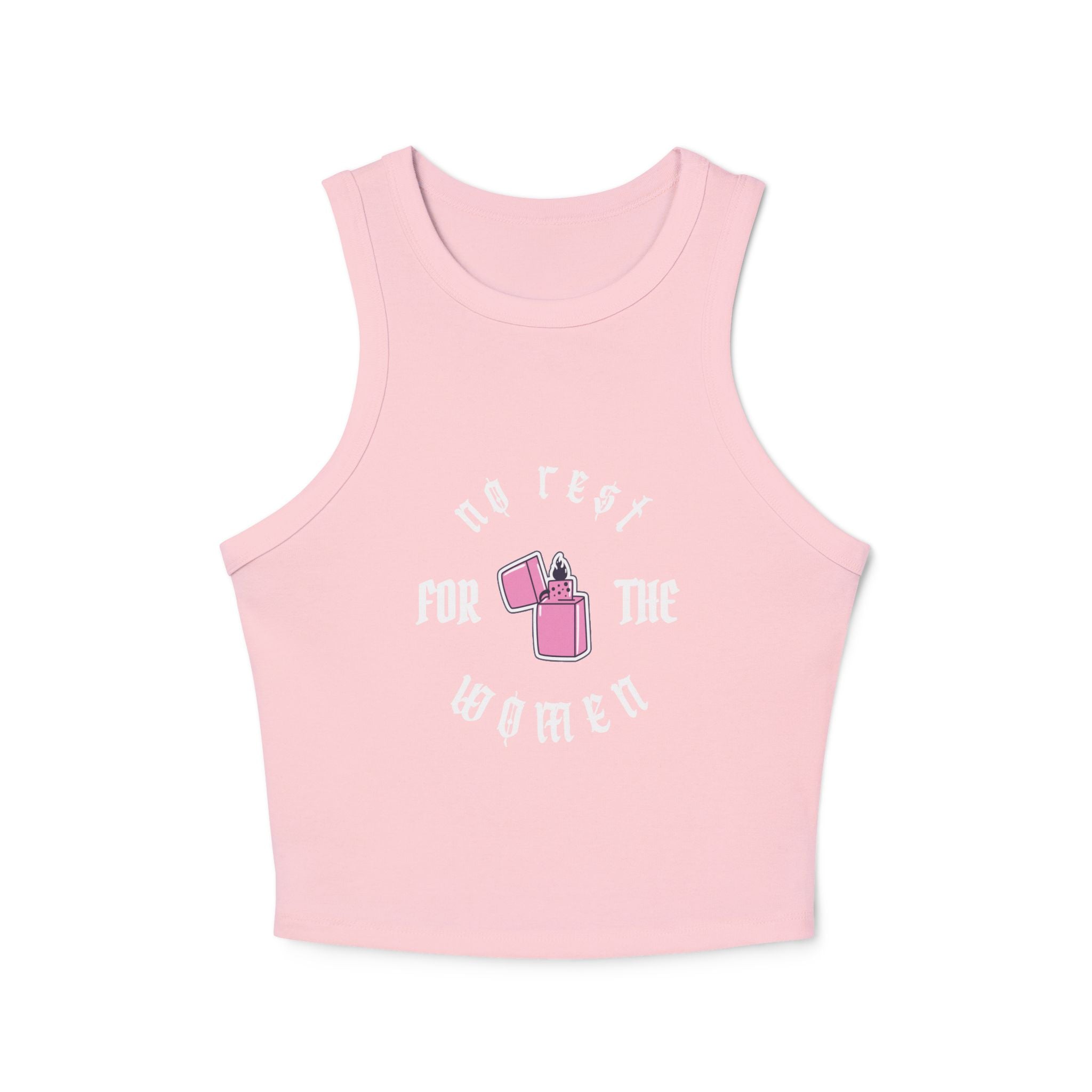 No Rest For Women Rib Racer Tank Top