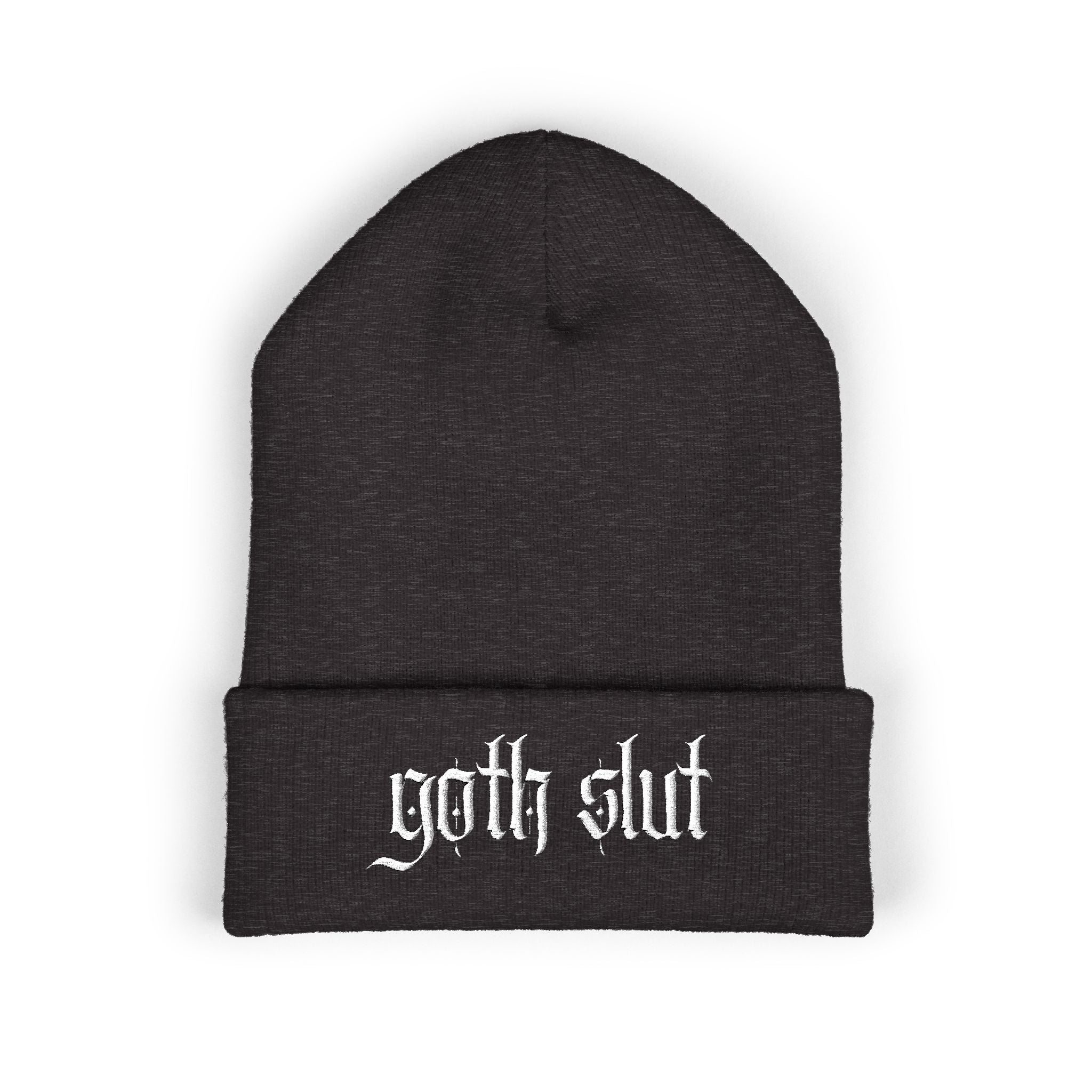 Goth Slut Cuffed Beanie (Embroidery)