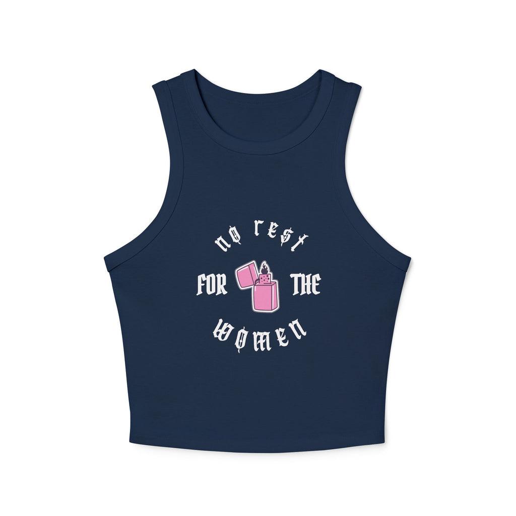 No Rest For Women Rib Racer Tank Top