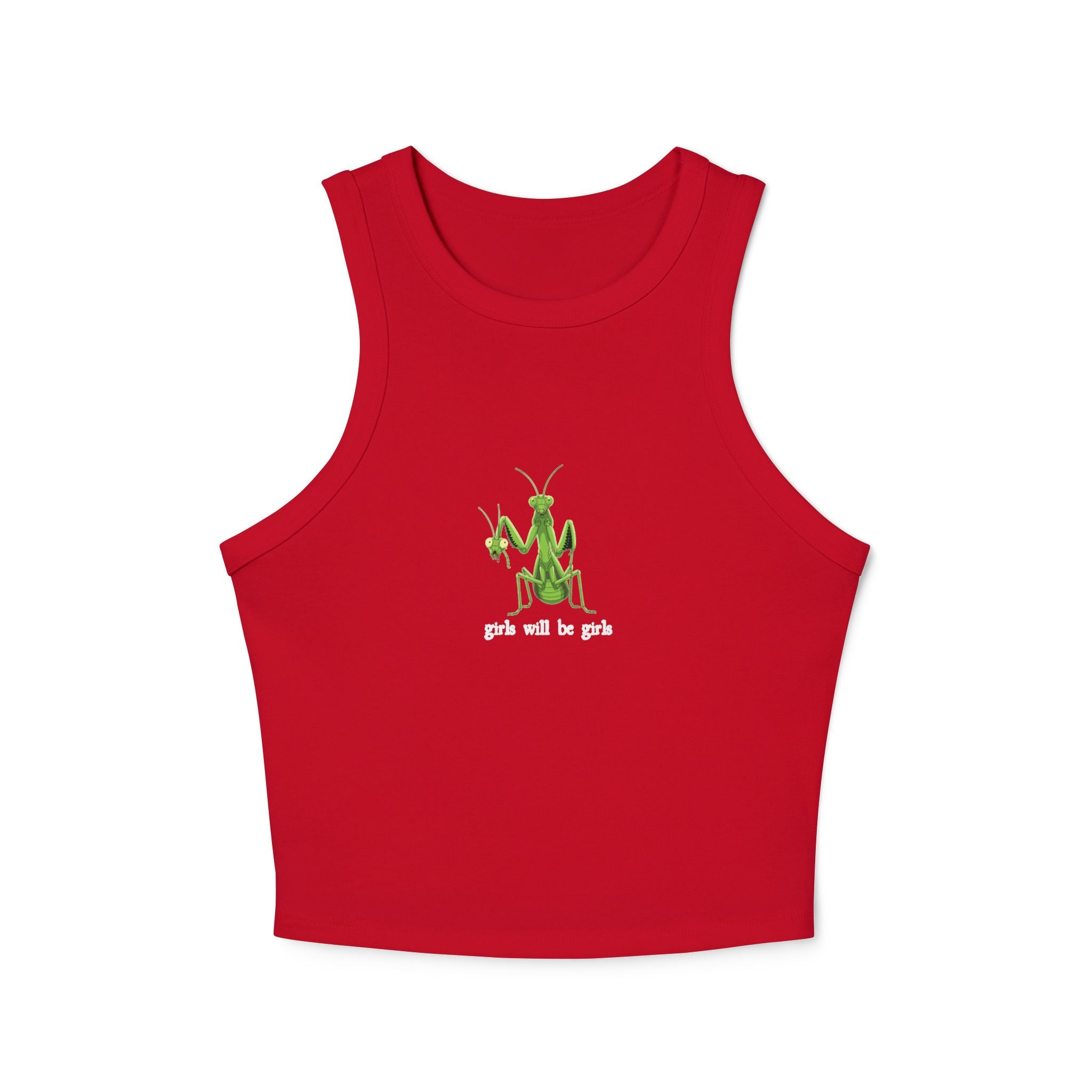 Praying Mantis Micro Rib Racer Tank Top