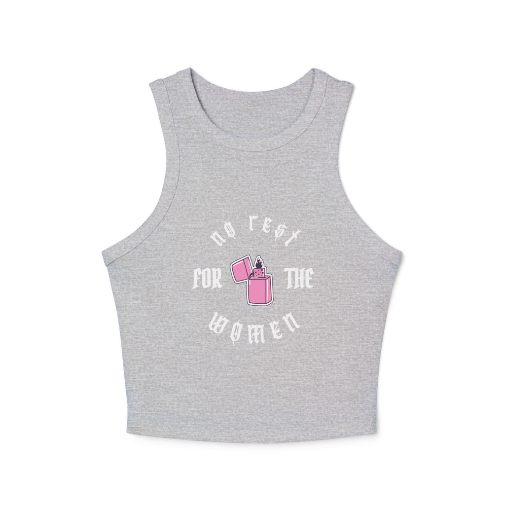 No Rest For Women Rib Racer Tank Top