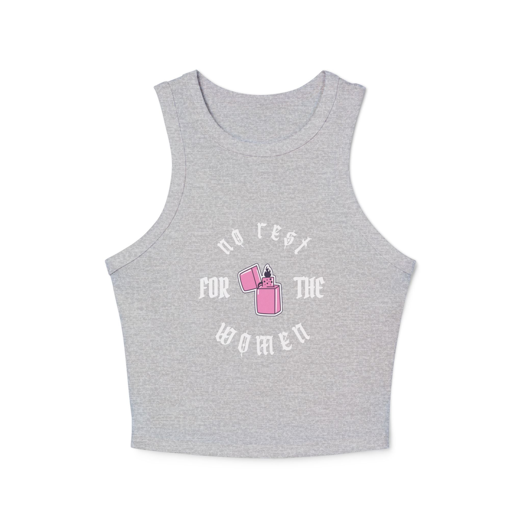 No Rest For Women Rib Racer Tank Top