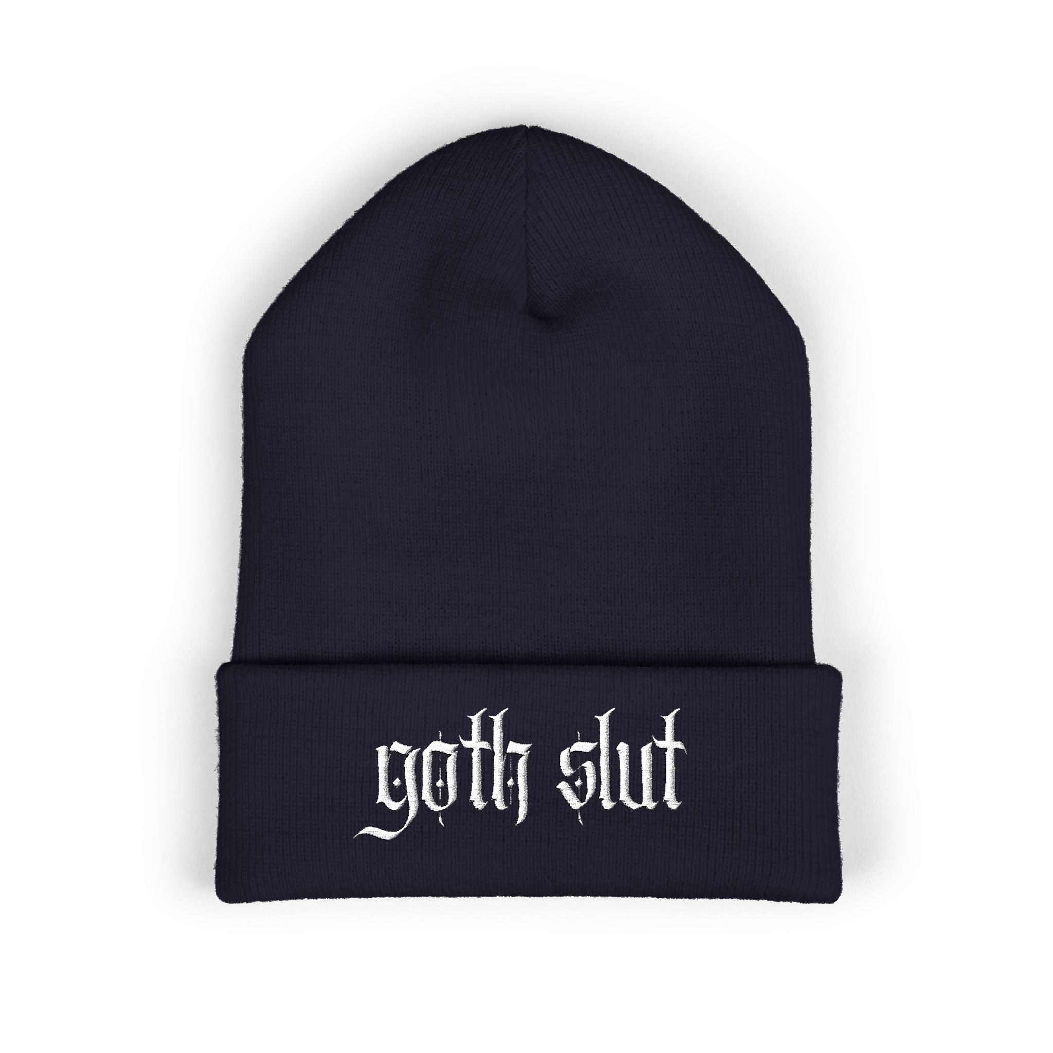 Goth Slut Cuffed Beanie (Embroidery)