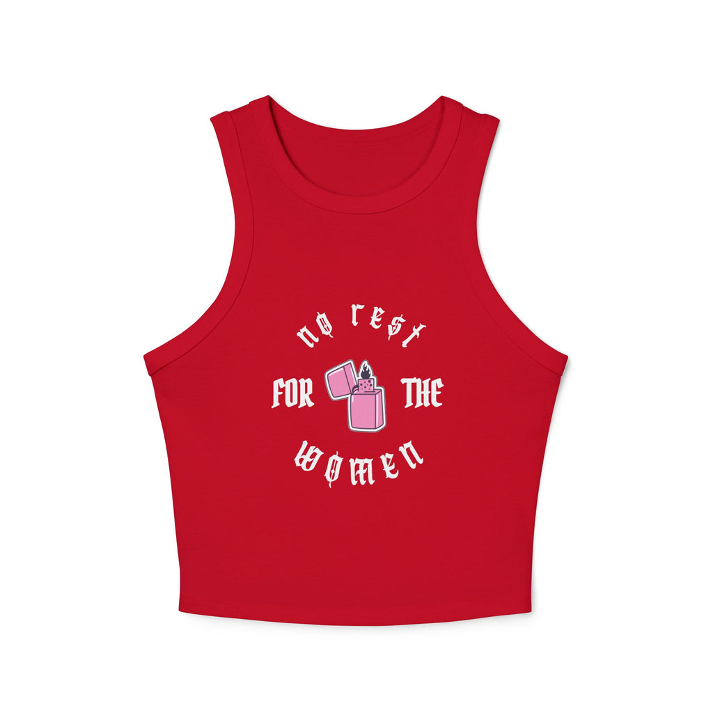 No Rest For Women Rib Racer Tank Top