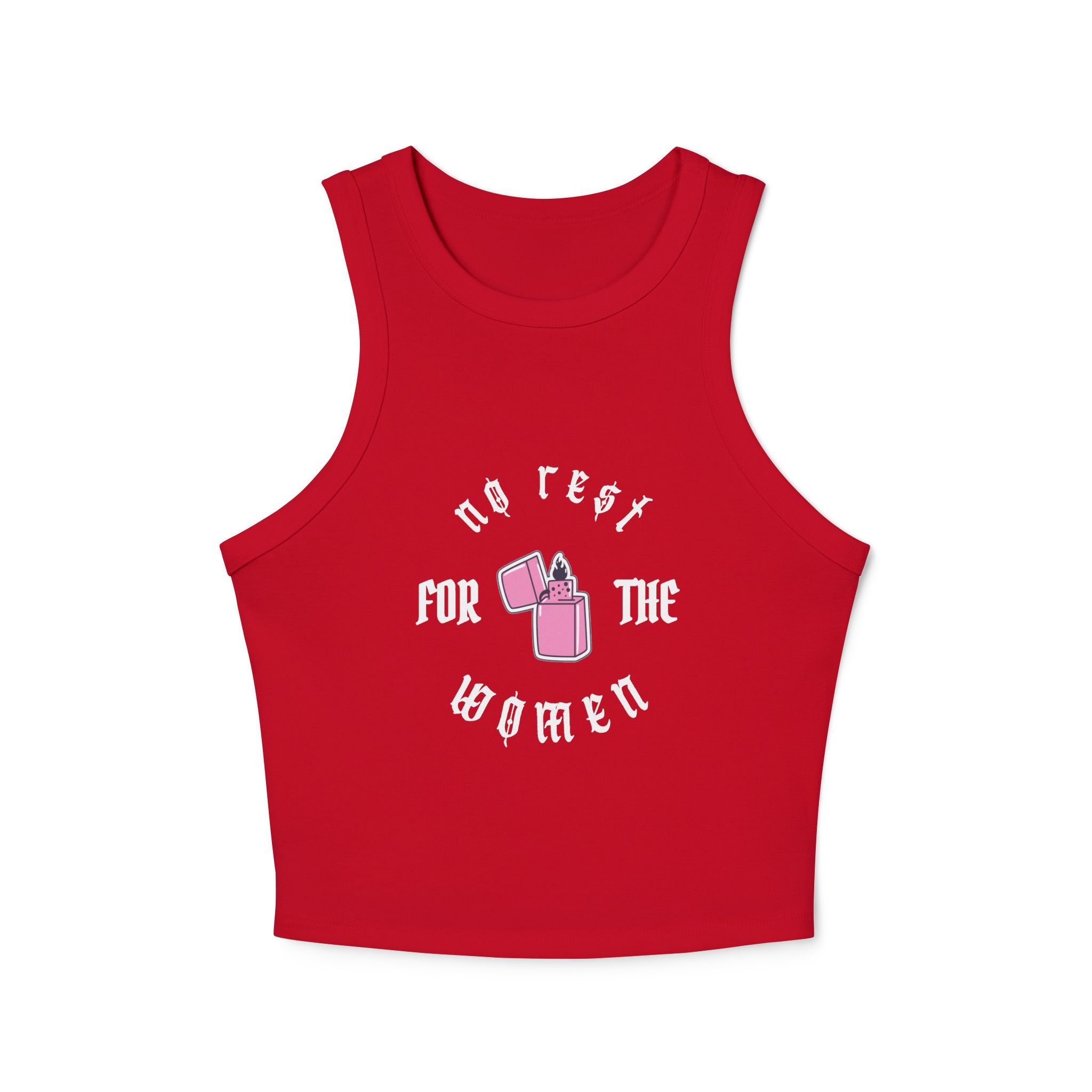 No Rest For Women Rib Racer Tank Top