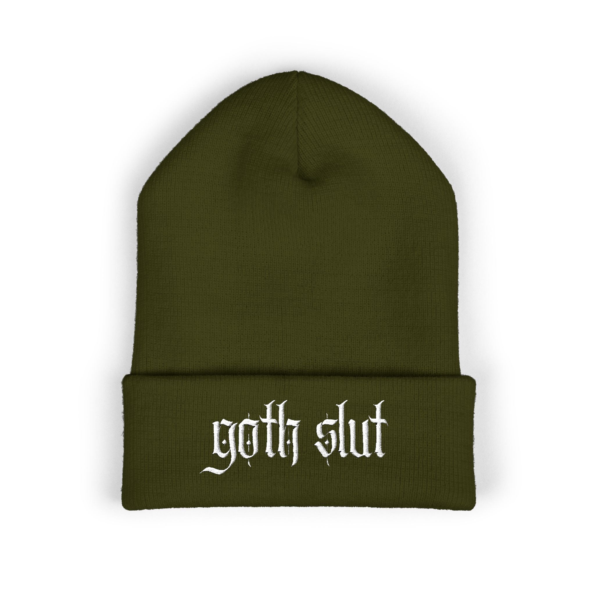 Goth Slut Cuffed Beanie (Embroidery)