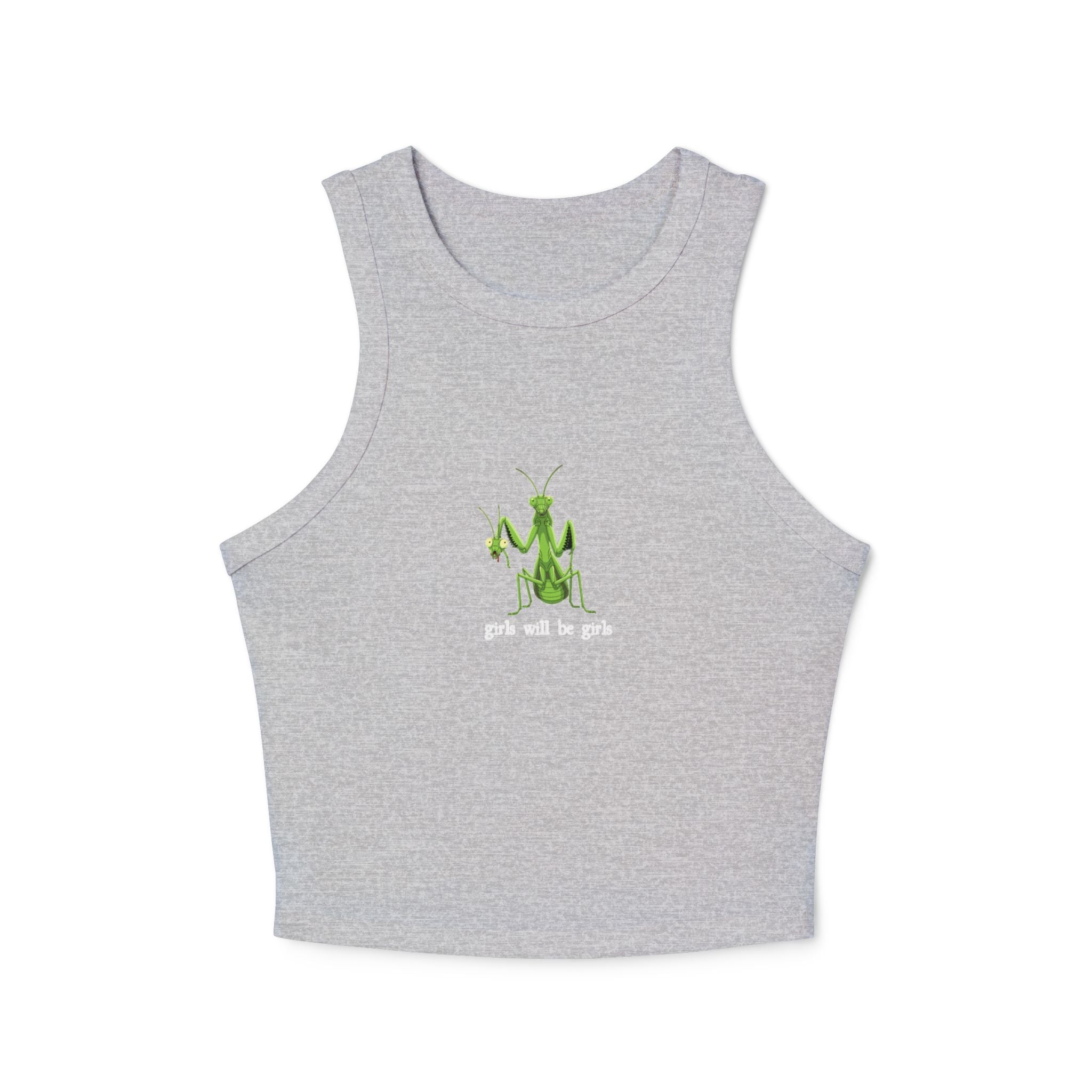 Praying Mantis Micro Rib Racer Tank Top