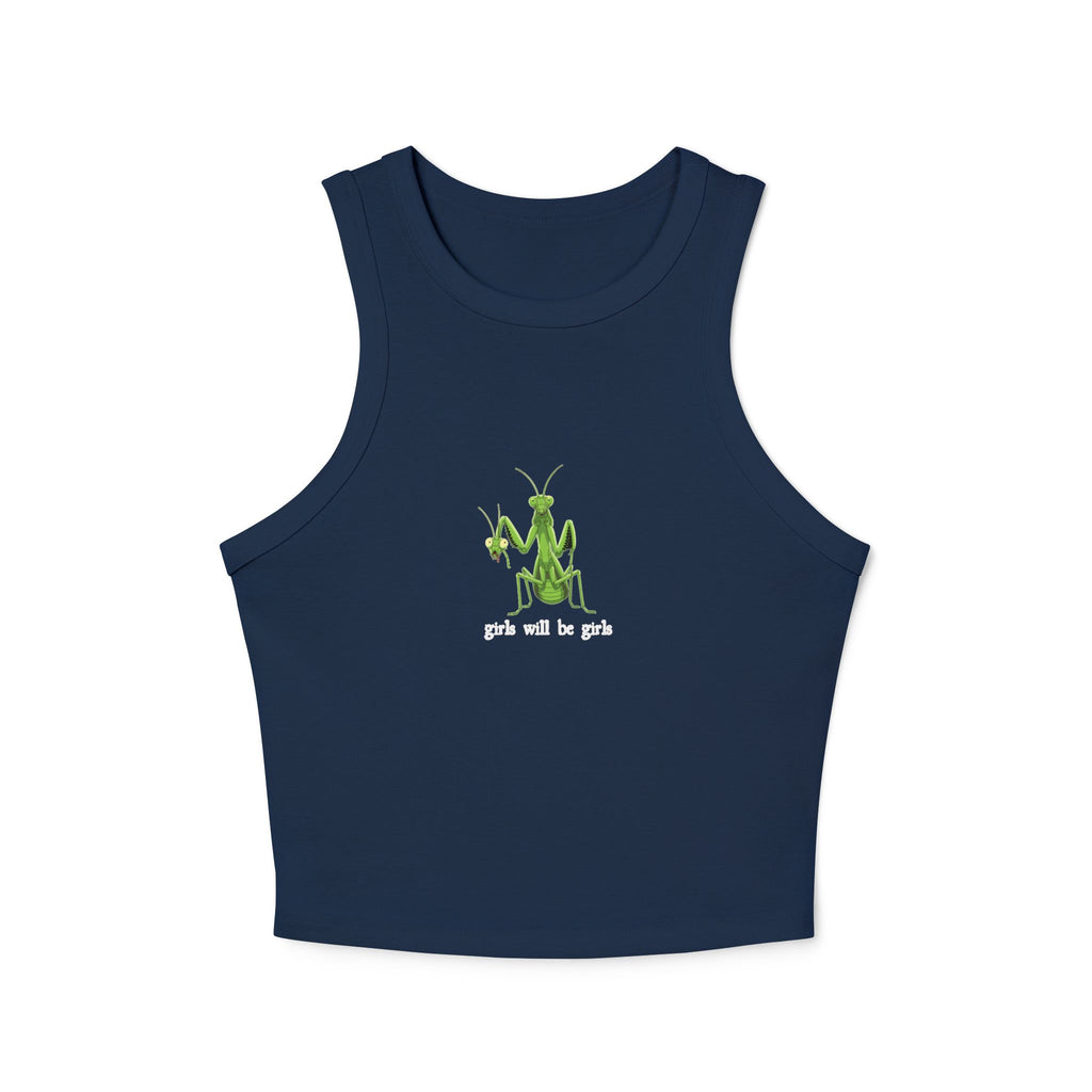 Praying Mantis Micro Rib Racer Tank Top