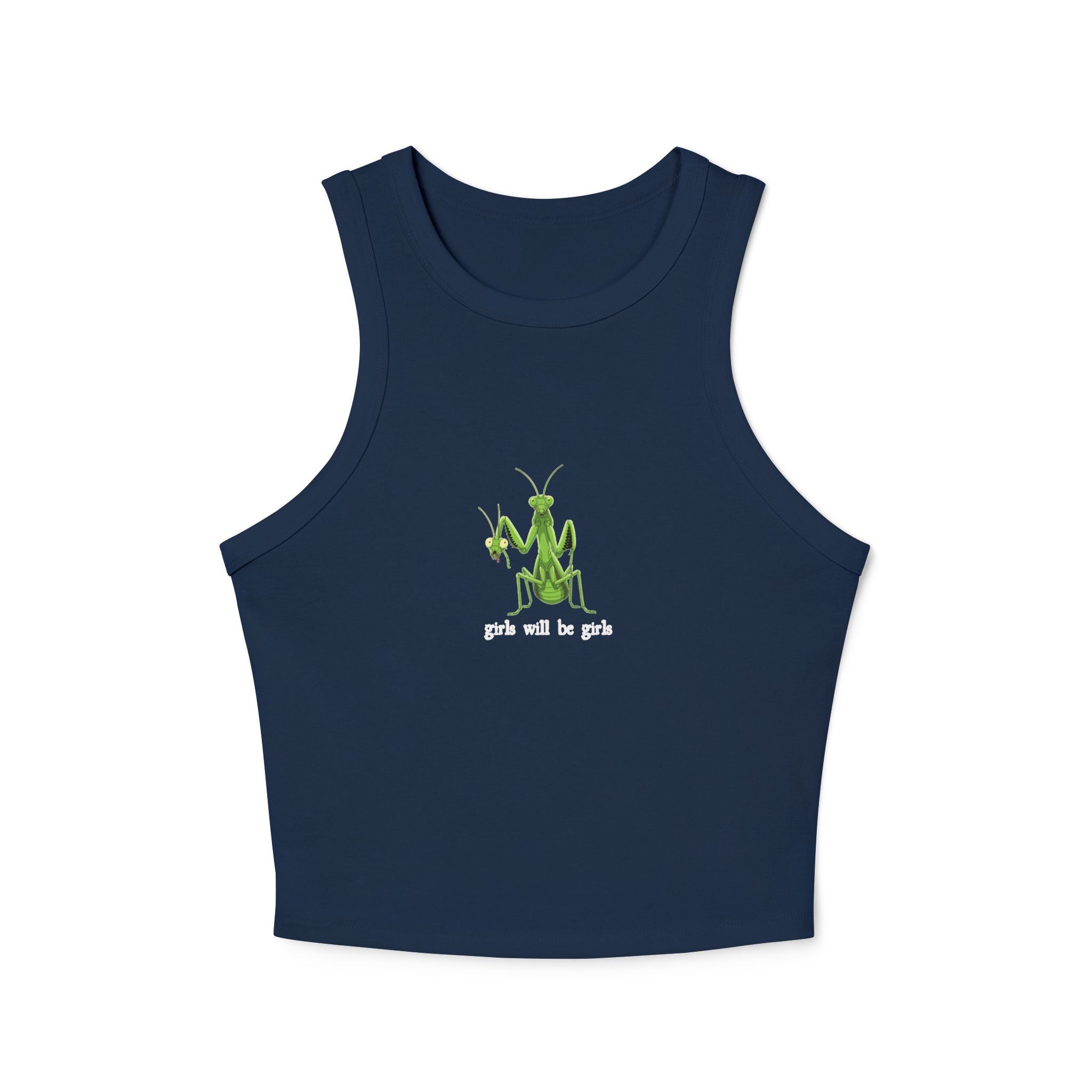 Praying Mantis Micro Rib Racer Tank Top