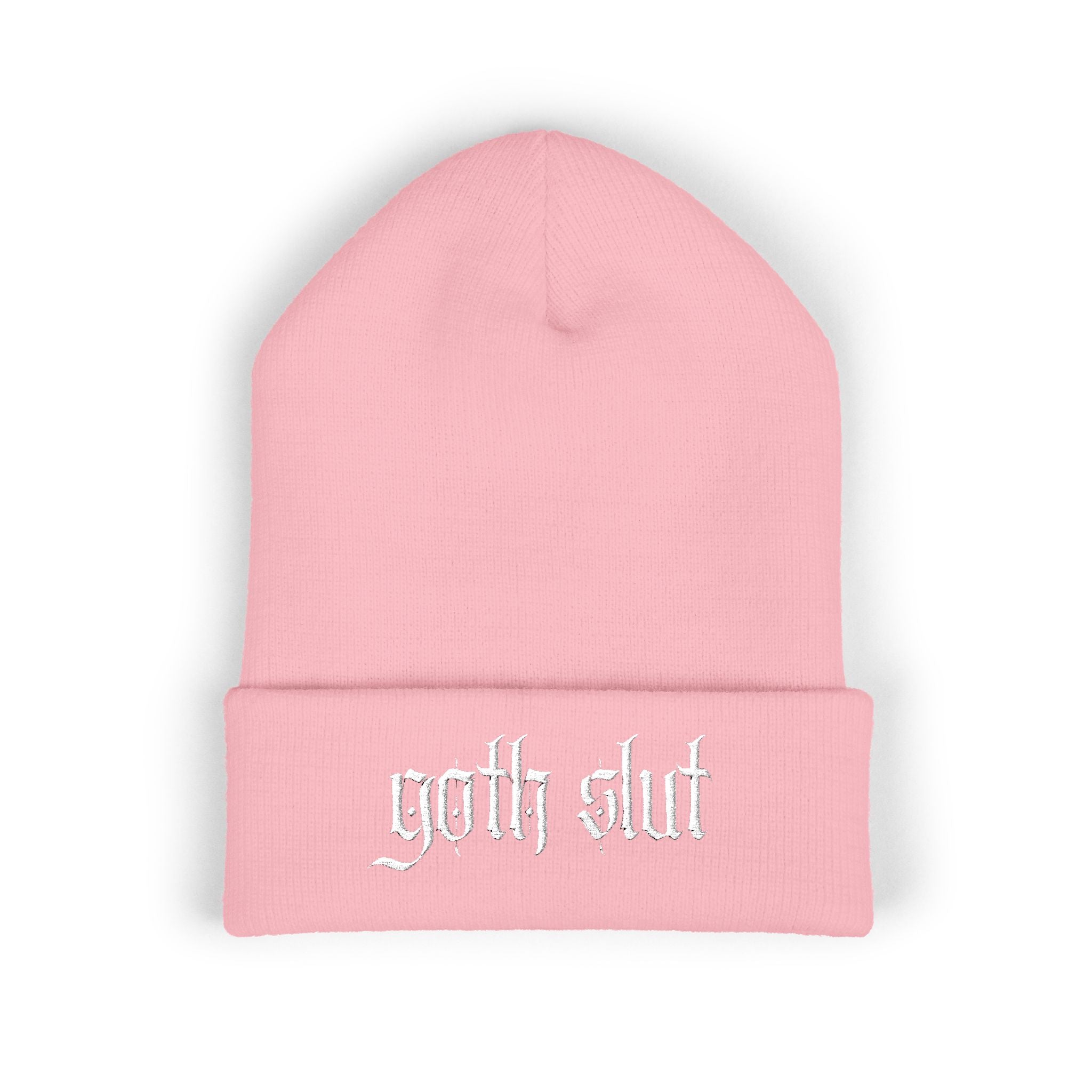 Goth Slut Cuffed Beanie (Embroidery)