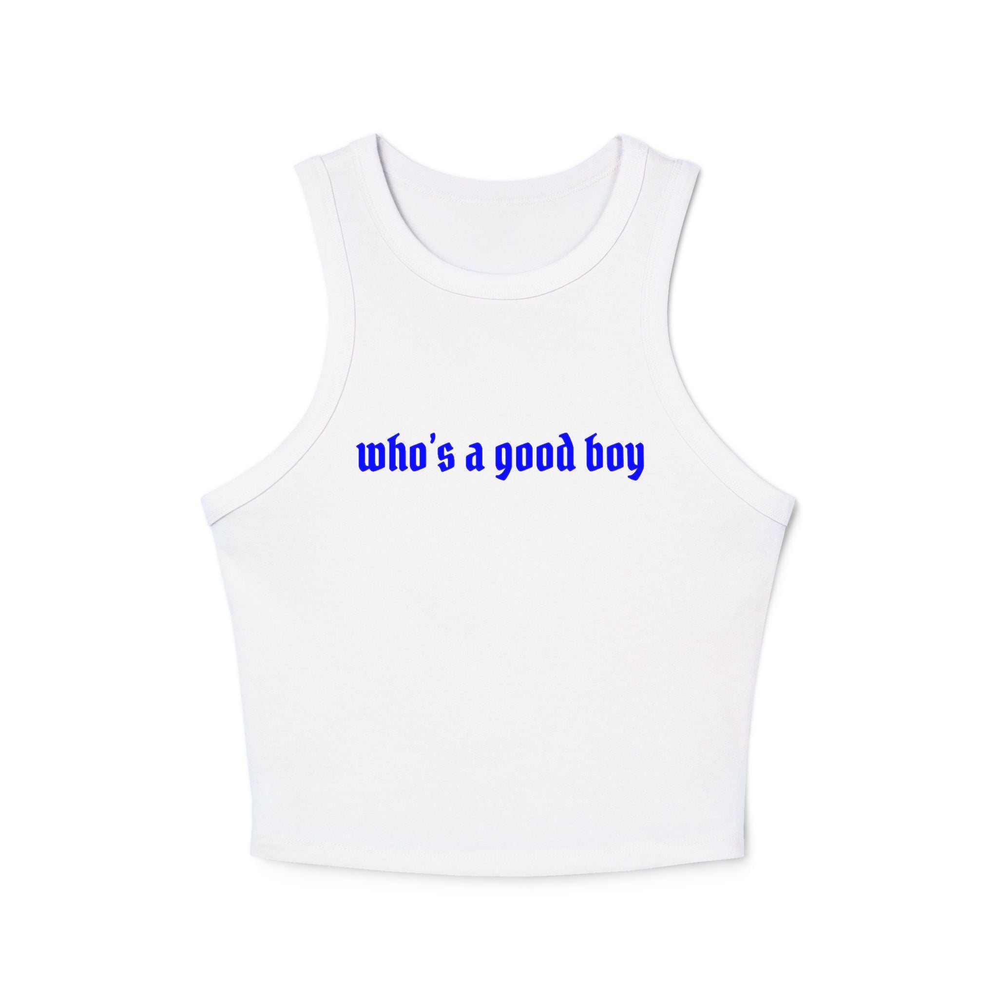 Who's A Good Boy Rib Racer Tank Top