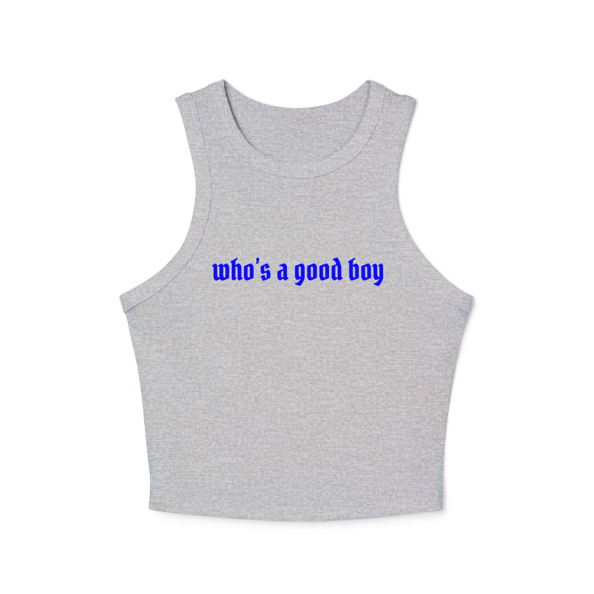 Who's A Good Boy Rib Racer Tank Top