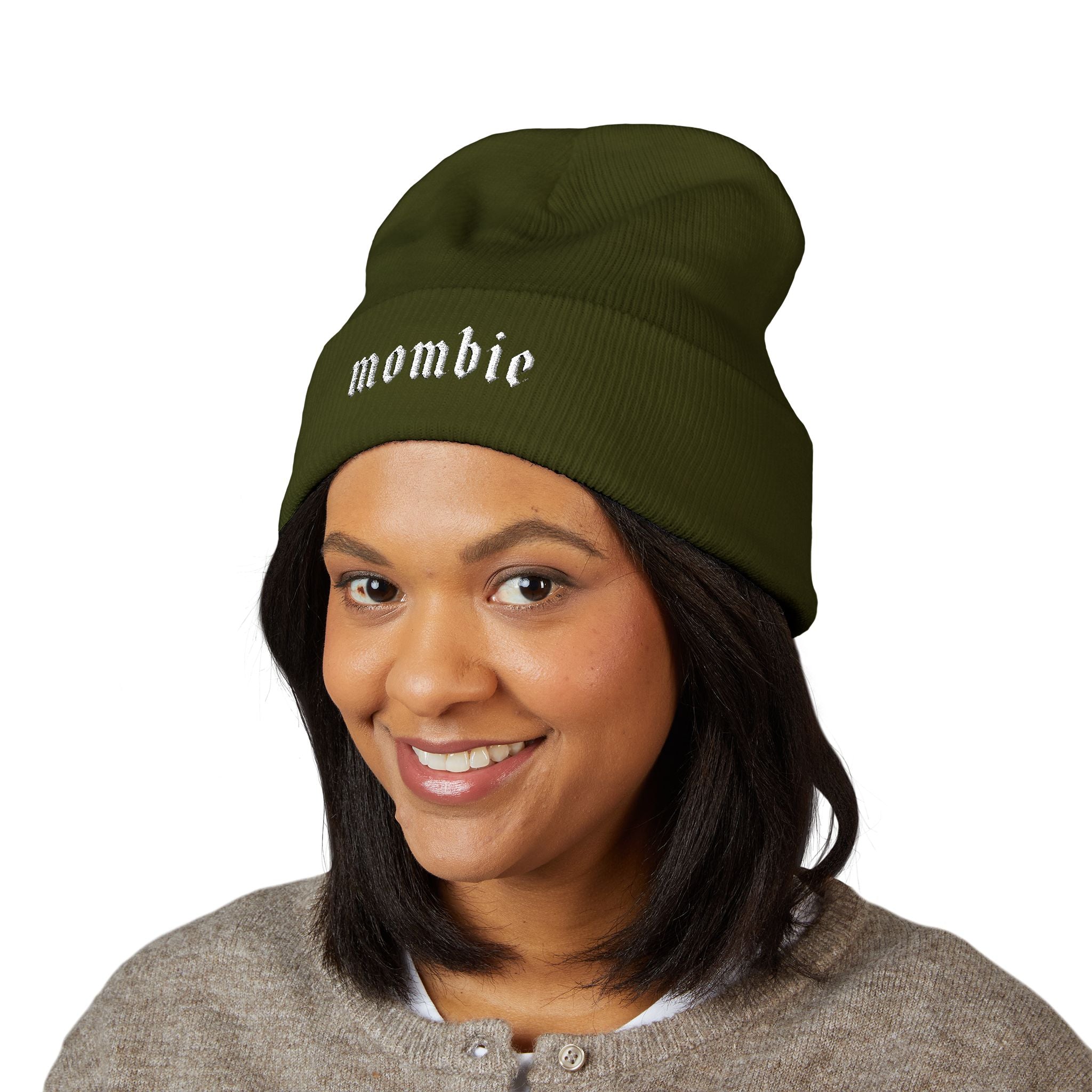 Mombie Cuffed Beanie (Embroidery)