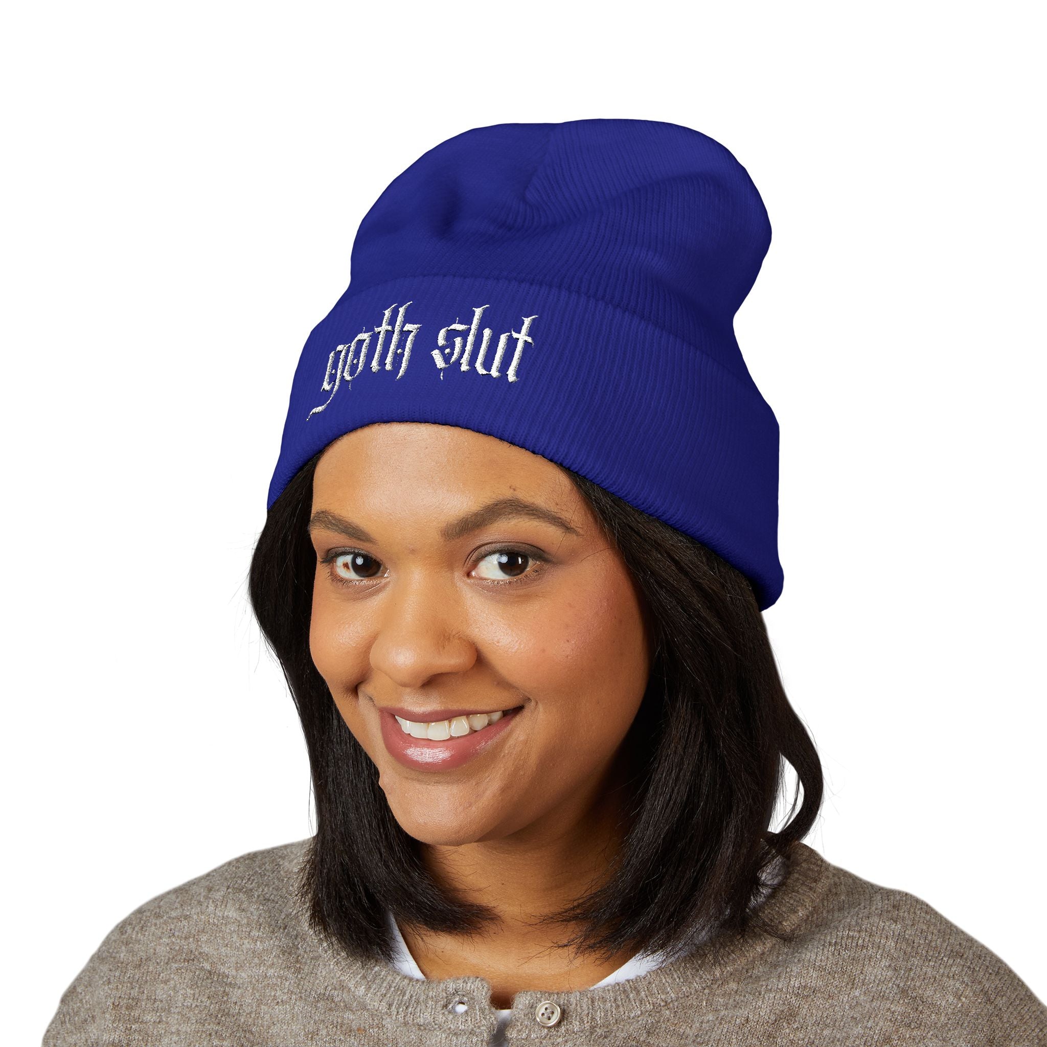 Goth Slut Cuffed Beanie (Embroidery)